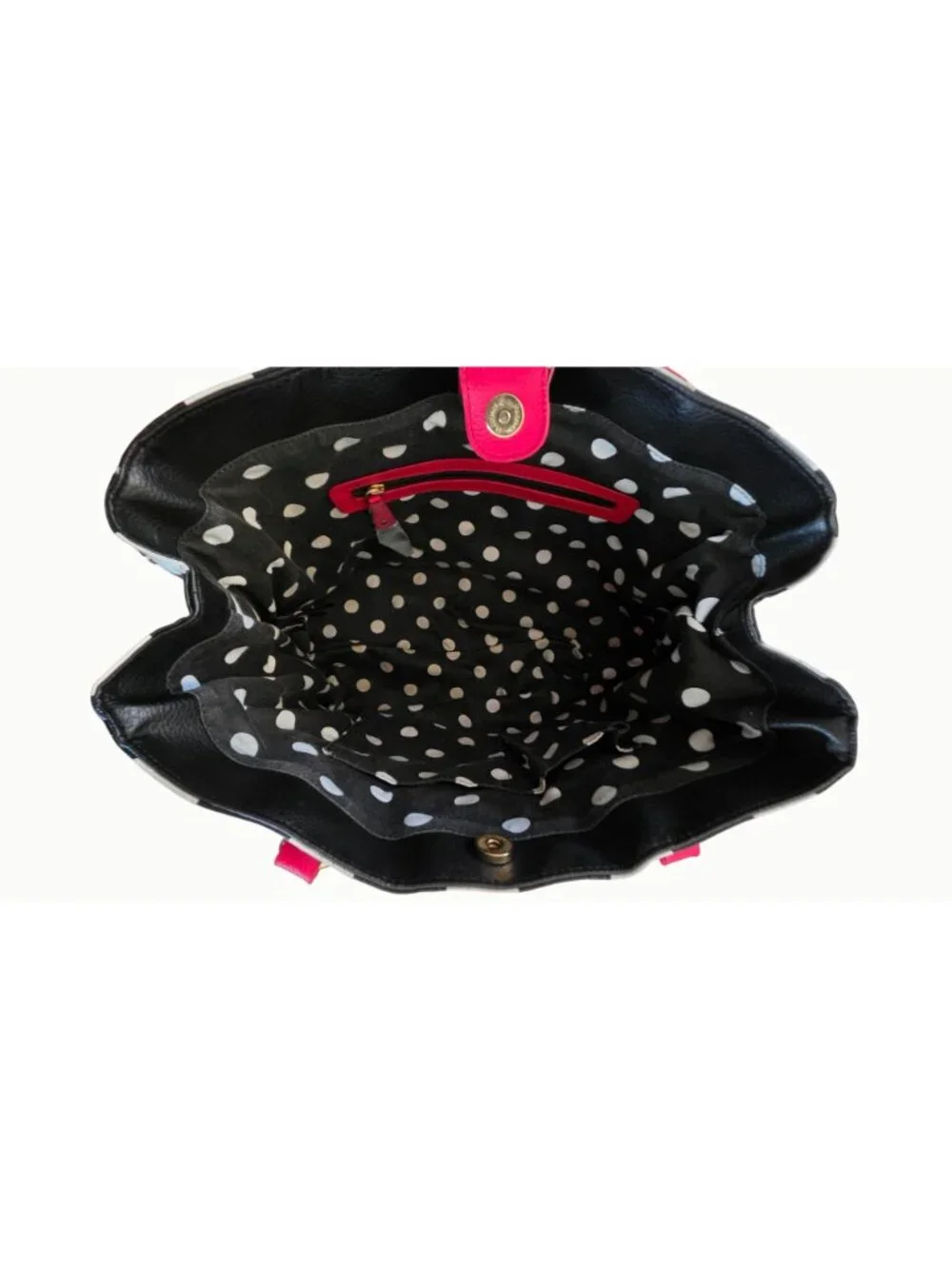 Loungefly Disney Minnie Mouse Polka Dot Faux Leather Tote Shoulder Bag